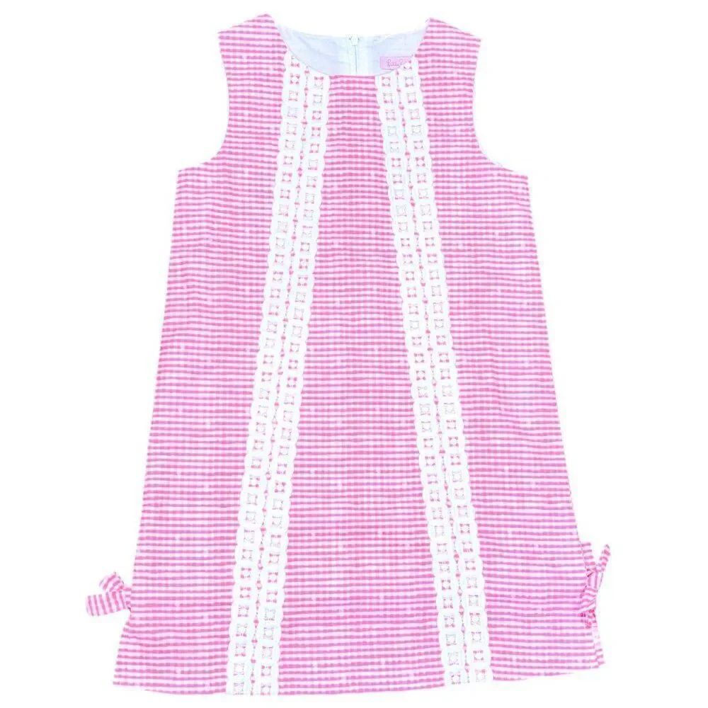NWT! Lilly Pulitzer Little Lilly Fiesta Pink Gingham Classic Shift Dress Size 8